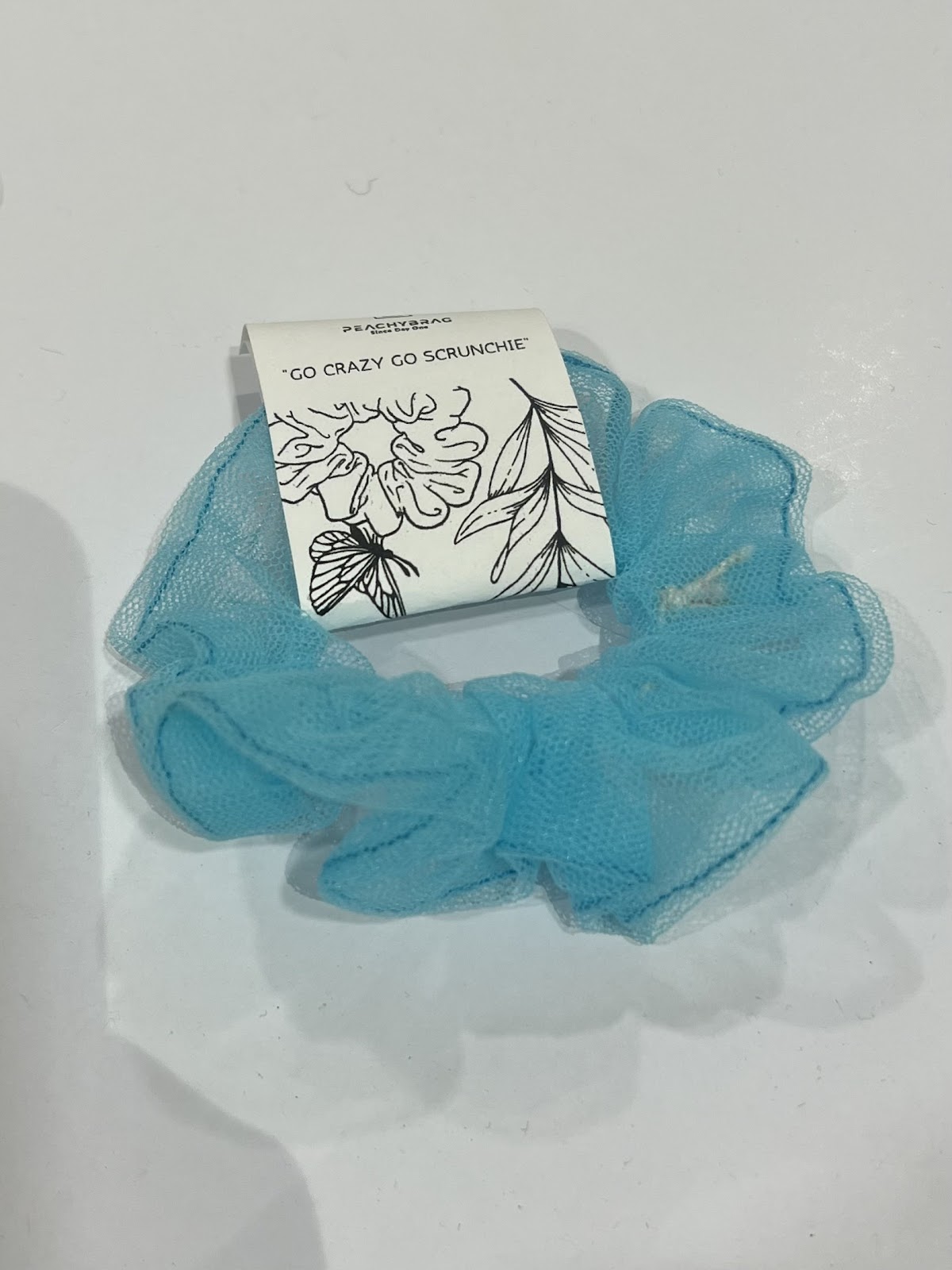 Blue Net Scrunchie