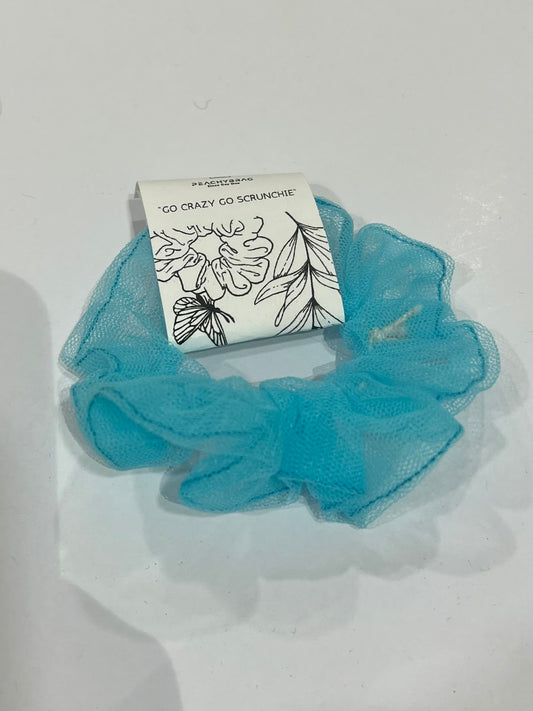Blue Net Scrunchie