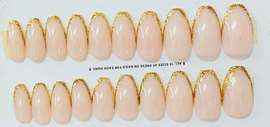 Glitter French GOLDEN Tips