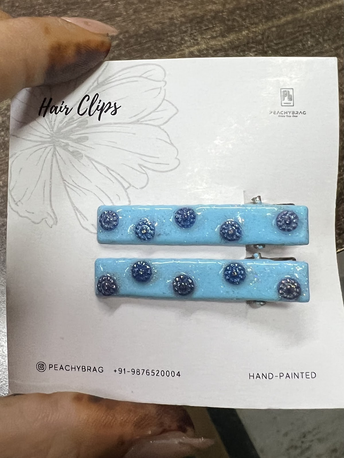 Bubble Blue HairClip