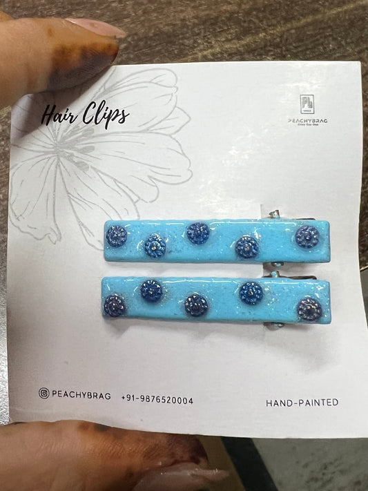 Bubble Blue HairClip