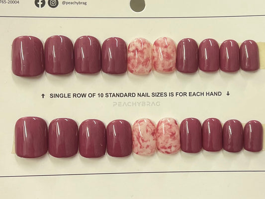 Crimson Marble 4Designer Nails