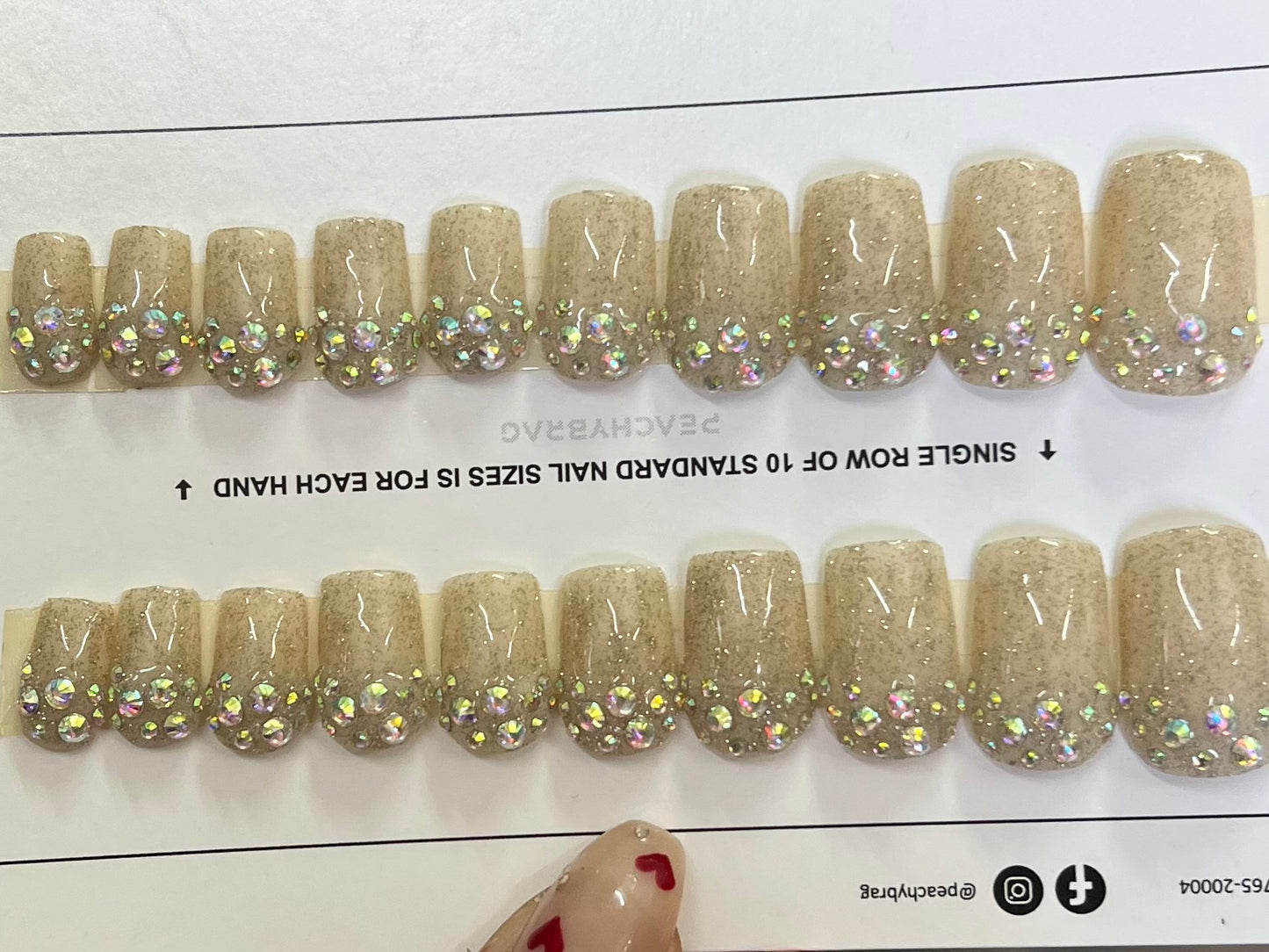 Diamond Cluster GOLDEN Nails