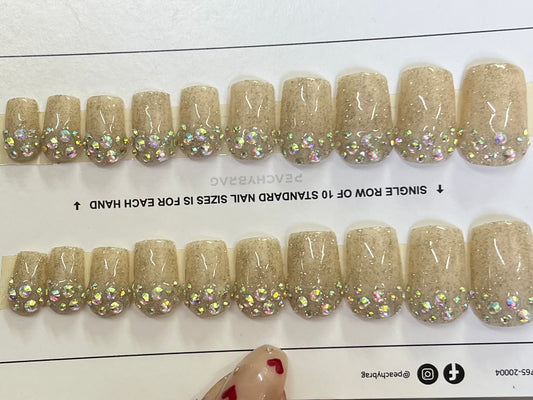 Diamond Cluster GOLDEN Nails